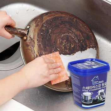 Stubborn Stains Cookware Cleaner | Kitchen Washing Pot Dish Bottom | Cookware Cleaning Paste 500gm