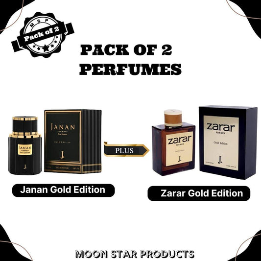 Janan Gold Edition And Zarar Gold Edition Perfumes, Pack Of 2.